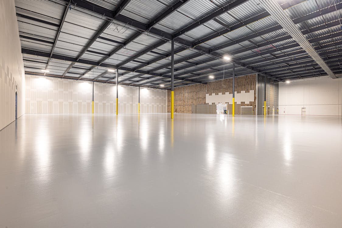 Spacious Modern Warehouse with Epoxy Floor