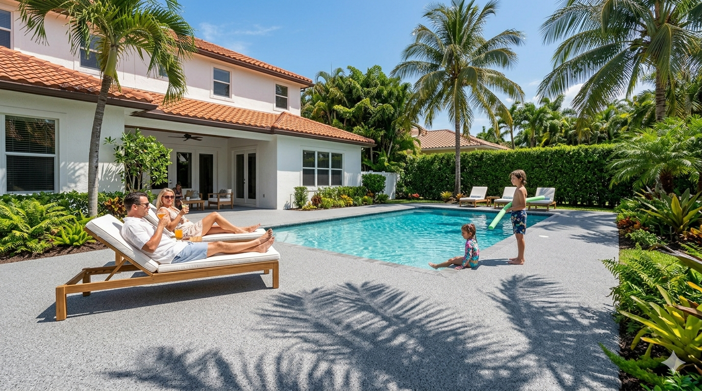 Epoxy Pool Deck Flake System