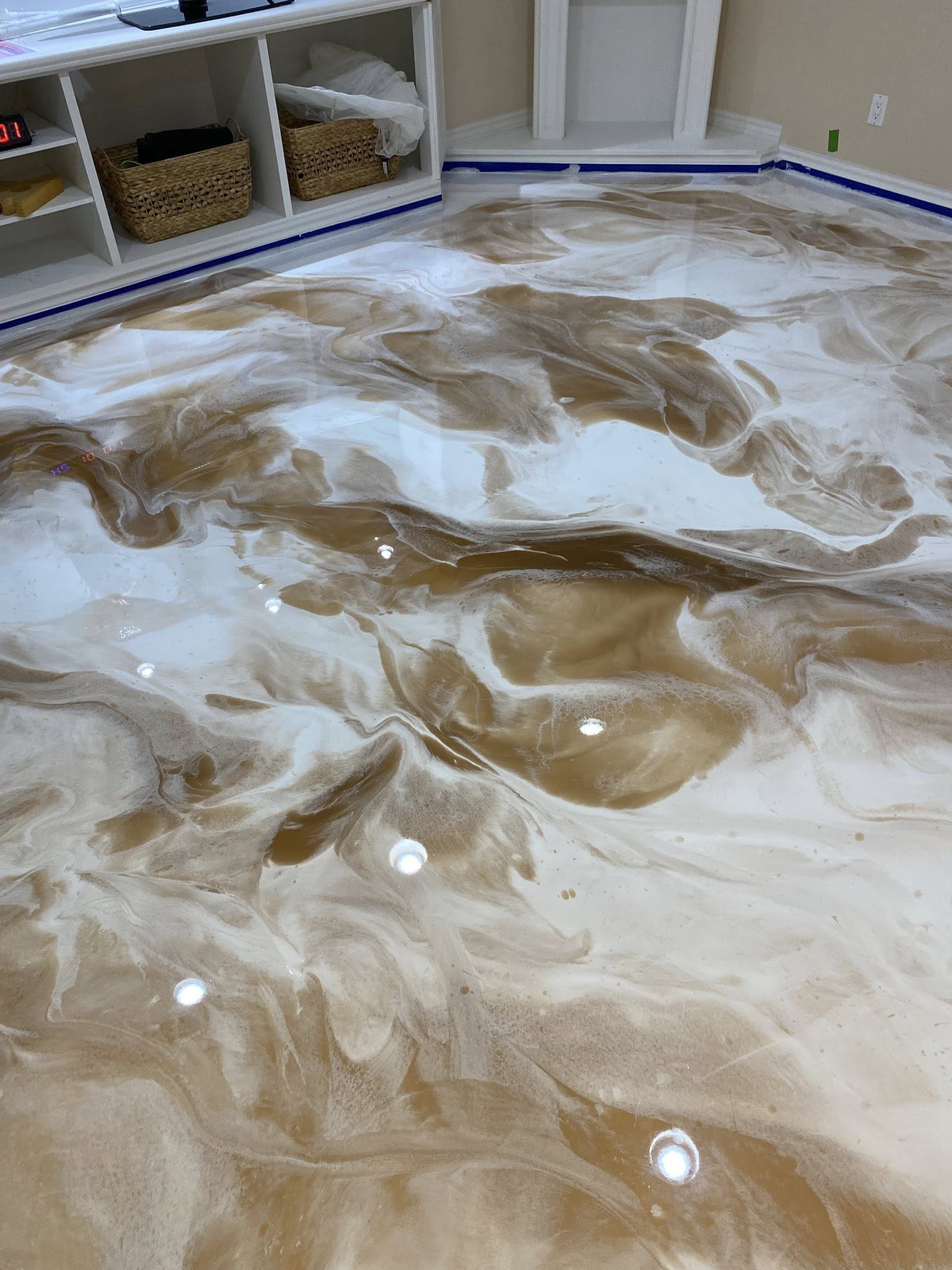 Beige Marble Epoxy Floor